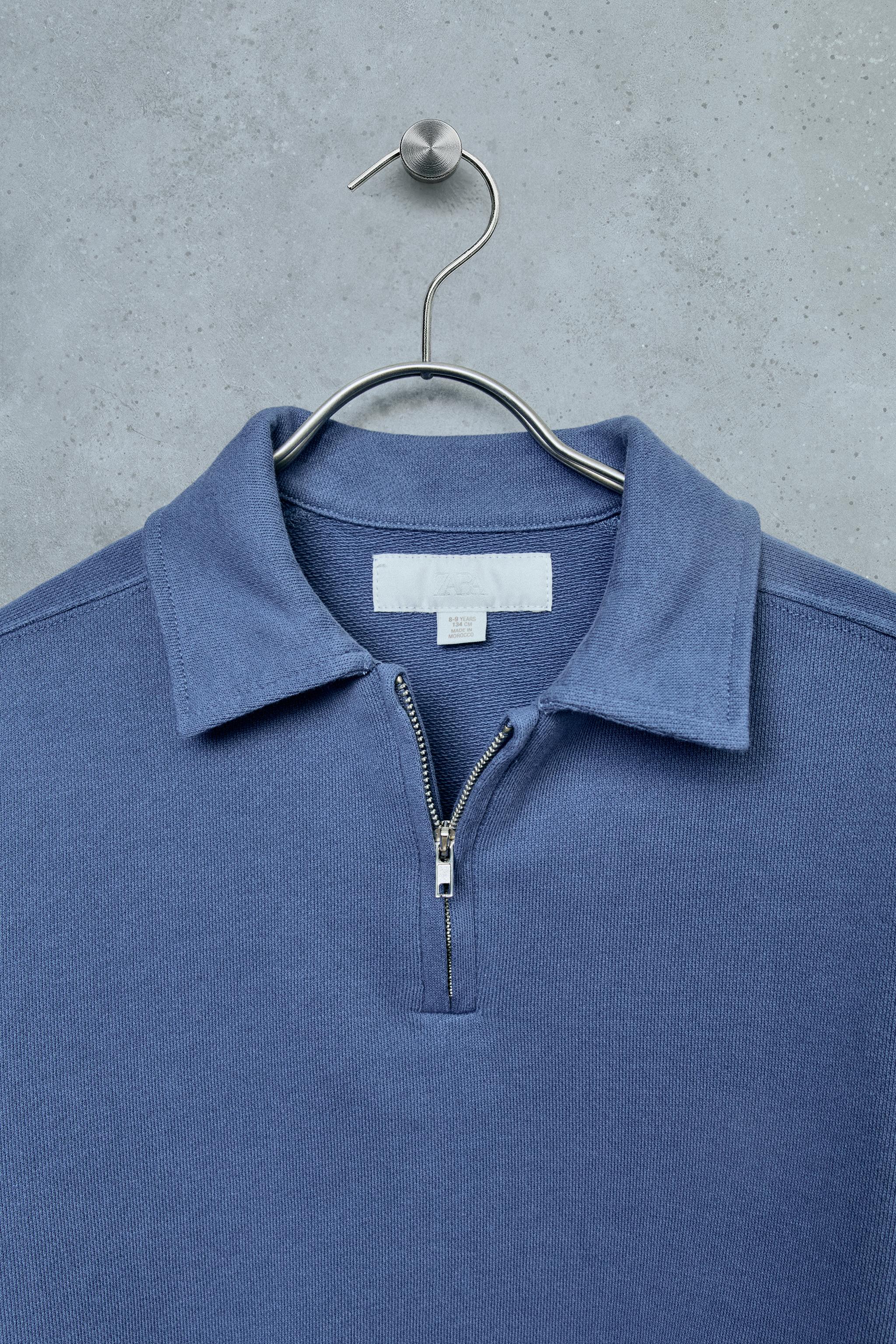 STORIESZ - PLUSH ZIP POLO SWEATSHIRT
